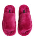 Dolce & Gabbana Pink Acrylic Faux Fur Mens Flats Sandals Shoes